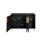 3-Door Storage Cabinet with Adjustable Shelves and Honeycomb Pattern Metal Door