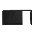 Aparador com 2 portas, 3 gavetas e tampo extraível