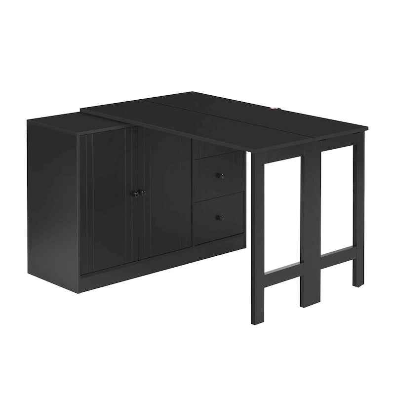 Aparador com 2 portas, 3 gavetas e tampo extraível