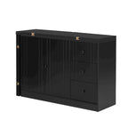Aparador com 2 portas, 3 gavetas e tampo extraível
