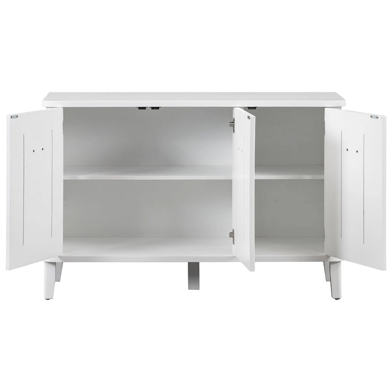 MDF Storage Cabinet with Acacia Solid Legs