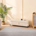 Velvet Storage Bench with Lift-Top Lid, 49-Inch