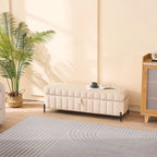 Velvet Storage Bench with Lift-Top Lid, 49-Inch