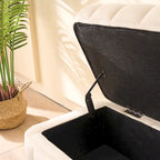 Velvet Storage Bench with Lift-Top Lid, 49-Inch