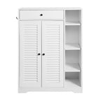 Freestanding Shoe Cabinet with 2 Shutter Doors, Adjustable Shelves and Top Drawer