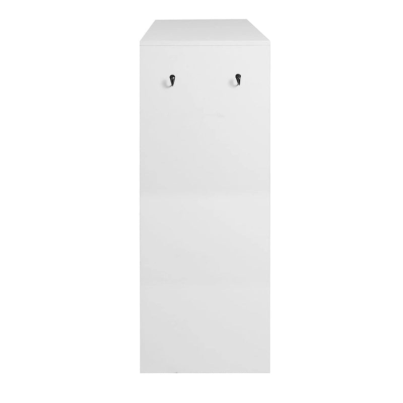 Freestanding Shoe Cabinet with 2 Shutter Doors, Adjustable Shelves and Top Drawer