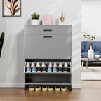 Shoe Storage Cabinet with 2 Flip Drawers for Entryway