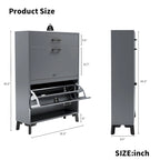 Shoe Storage Cabinet with 2 Flip Drawers for Entryway