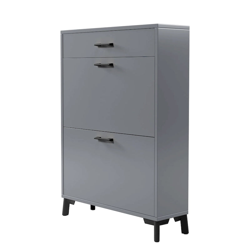 Shoe Storage Cabinet with 2 Flip Drawers for Entryway