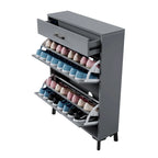 Shoe Storage Cabinet with 2 Flip Drawers for Entryway