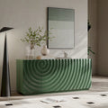 4-Door Sideboard Cabinet with Suspended Base, 59" W x 15.67" D x 26.46" H, Green