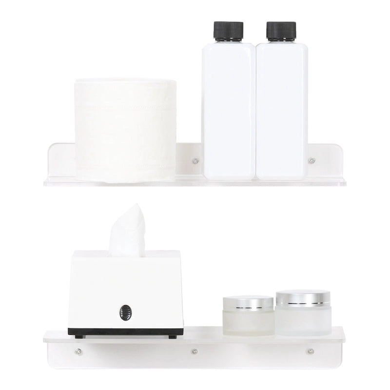 Clear Acrylic Floating Wall Shelves (Set of 2 or 4)
