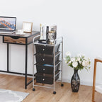 4-Drawer Metal Rolling Storage Cart with Swivel Wheels