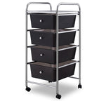 4-Drawer Metal Rolling Storage Cart with Swivel Wheels