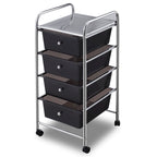 4-Drawer Metal Rolling Storage Cart with Swivel Wheels