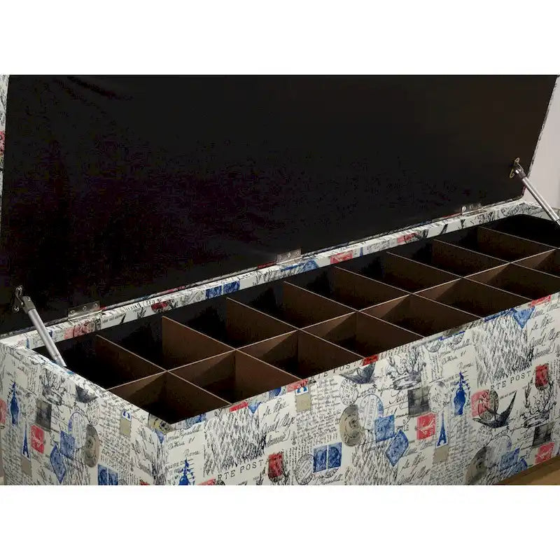 Upholstered Shoe Storage Bench with Lid