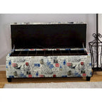 Upholstered Shoe Storage Bench with Lid