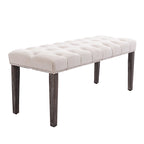 Tufted Storage Bench with Velvet Cushion