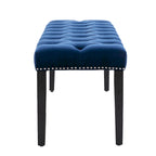 Tufted Storage Bench with Velvet Cushion