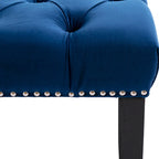 Tufted Storage Bench with Velvet Cushion