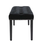 Tufted Storage Bench with Velvet Cushion
