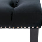 Tufted Storage Bench with Velvet Cushion