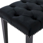 Tufted Storage Bench with Velvet Cushion