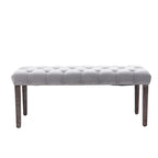 Tufted Storage Bench with Velvet Cushion