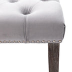 Tufted Storage Bench with Velvet Cushion