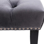 Tufted Storage Bench with Velvet Cushion