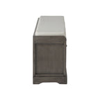 Wood Storage Bench with Drawers and Baskets