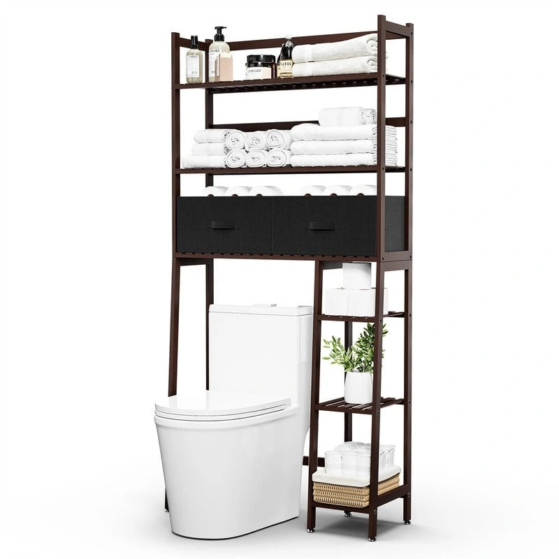 Over-the-Toilet Storage Cabinet with Open Shelves