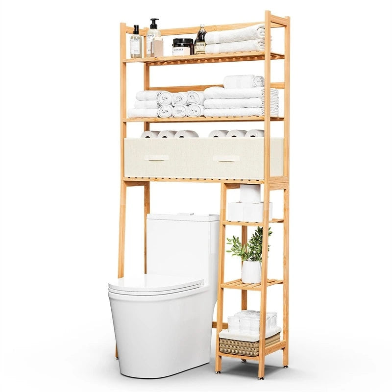 Over-the-Toilet Storage Cabinet with Open Shelves