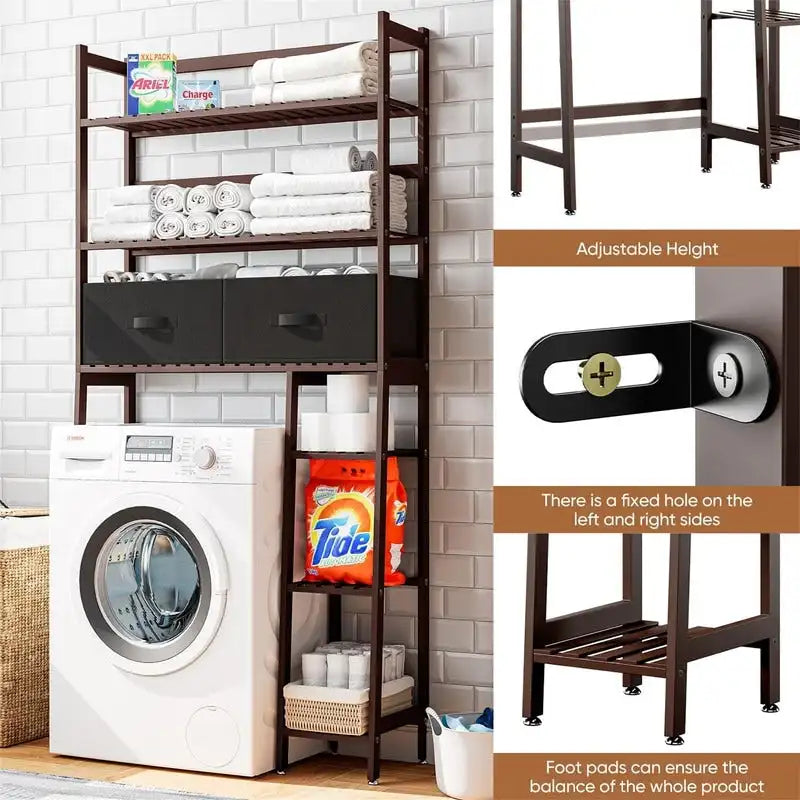 Over-the-Toilet Storage Cabinet with Open Shelves