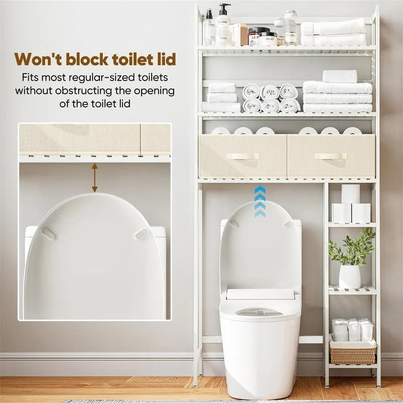 Over-the-Toilet Storage Cabinet with Open Shelves