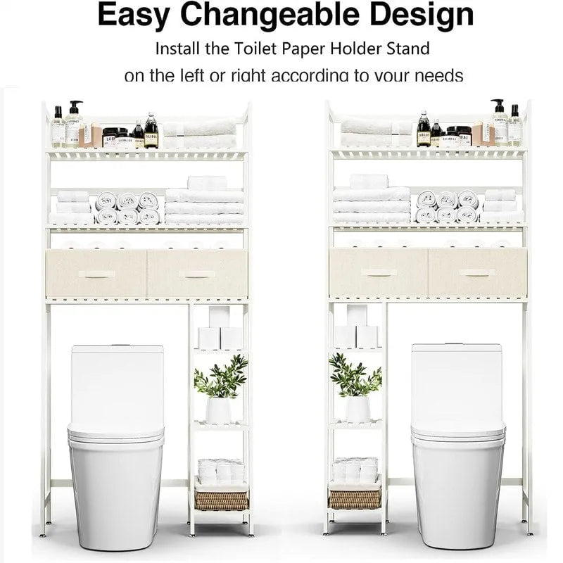Over-the-Toilet Storage Cabinet with Open Shelves