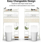 Over-the-Toilet Storage Cabinet with Open Shelves