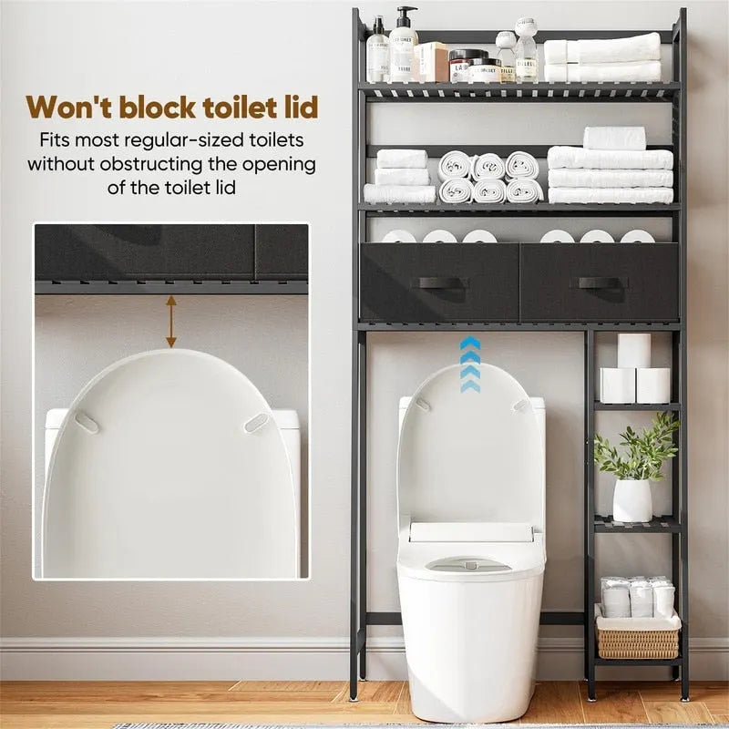 Over-the-Toilet Storage Cabinet with Open Shelves
