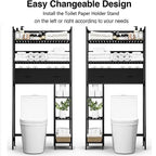 Over-the-Toilet Storage Cabinet with Open Shelves