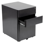 3-Drawer Mobile Filing Cabinet with Lock and Casters