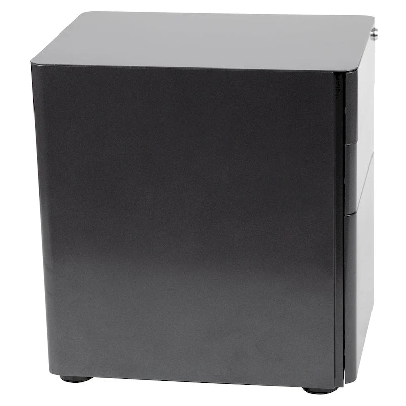 3-Drawer Mobile Filing Cabinet with Lock and Casters