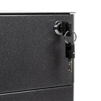 3-Drawer Mobile Filing Cabinet with Lock and Casters