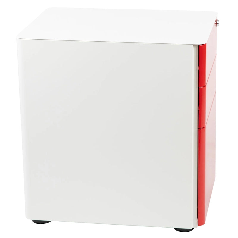 3-Drawer Mobile Filing Cabinet with Lock and Casters