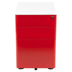 3-Drawer Mobile Filing Cabinet with Lock and Casters