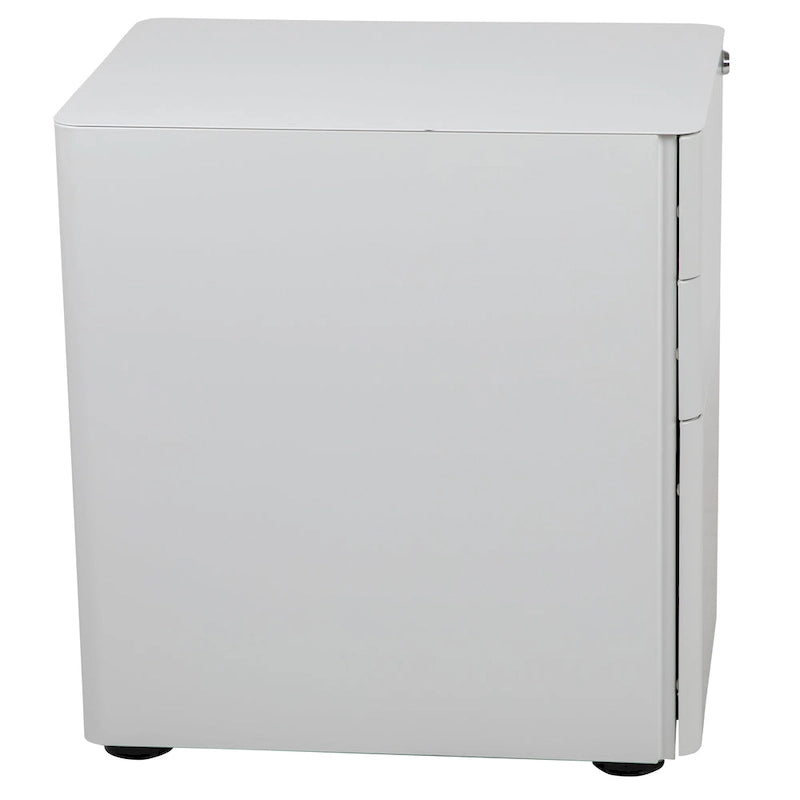 3-Drawer Mobile Filing Cabinet with Lock and Casters