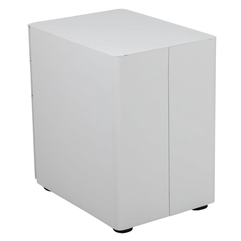 3-Drawer Mobile Filing Cabinet with Lock and Casters