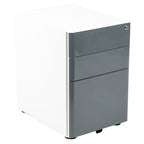 3-Drawer Mobile Filing Cabinet with Lock and Casters