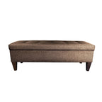 10-Button Tufted Upholstered Storage Bench Ottoman