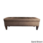 10-Button Tufted Upholstered Storage Bench Ottoman