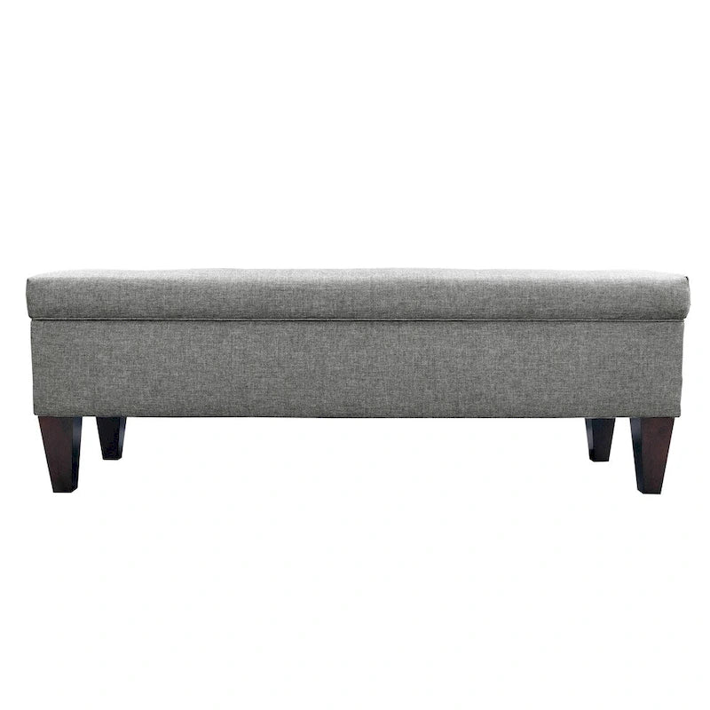 10-Button Tufted Upholstered Storage Bench Ottoman